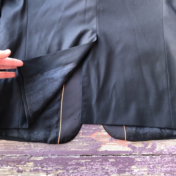 Paul Betenly Rocco Tuxedo Jacket Black 100% Wool Super 120s 38S - Picture 14 of 16